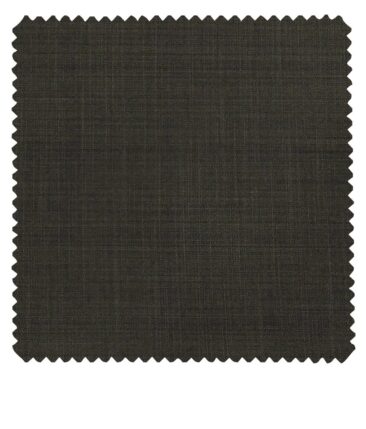 Raymond Dark Bown Polyester Viscose Self Design Unstitched Suiting Fabric - 3.75 Meter