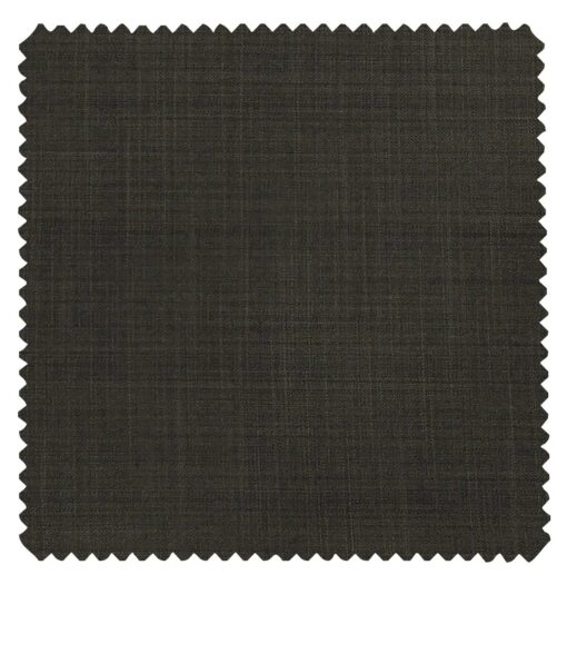 Raymond Dark Bown Polyester Viscose Self Design Unstitched Suiting Fabric - 3.75 Meter