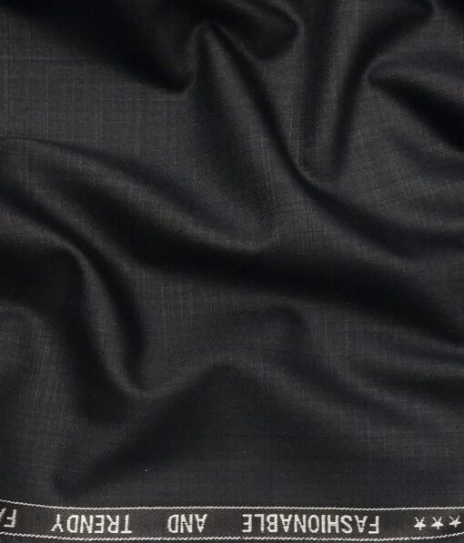 Raymond Dark Blueish Grey Polyester Viscose Self Design Unstitched Suiting Fabric - 3.75 Meter