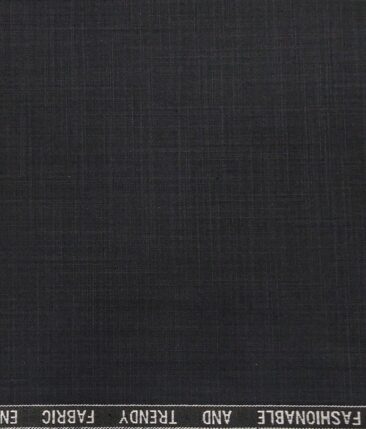 Raymond Dark Blueish Grey Polyester Viscose Self Design Unstitched Suiting Fabric - 3.75 Meter