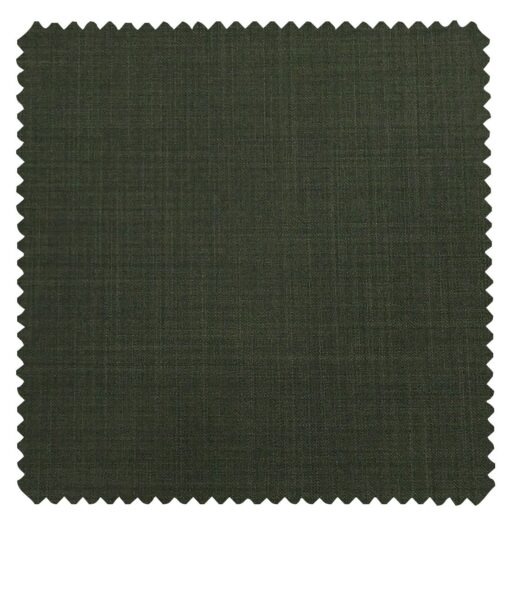 Raymond Dark Seaweed Green Polyester Viscose Self Design Unstitched Suiting Fabric - 3.75 Meter