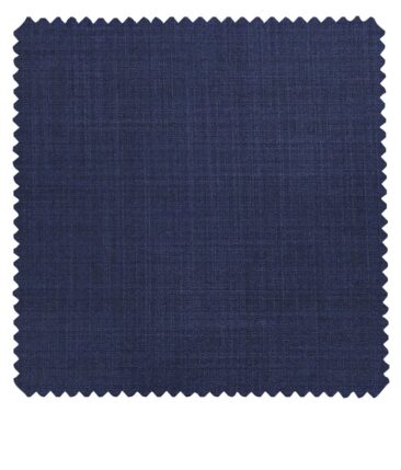 Raymond Royal Blue Polyester Viscose Self Design Unstitched Suiting Fabric - 3.75 Meter