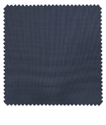 Raymond Aegan Blue Polyester Viscose Self Structured Unstitched Suiting Fabric - 3.75 Meter