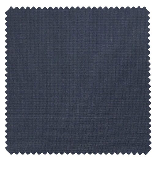 Raymond Aegan Blue Polyester Viscose Self Structured Unstitched Suiting Fabric - 3.75 Meter
