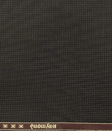 Raymond Blackish Brown Polyester Viscose Self Design Unstitched Suiting Fabric - 3.75 Meter