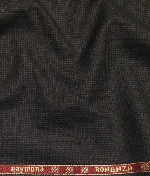 Raymond Blackish Grey Polyester Viscose Self Design Unstitched Suiting Fabric - 3.75 Meter