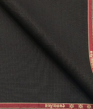 Raymond Blackish Grey Polyester Viscose Self Design Unstitched Suiting Fabric - 3.75 Meter