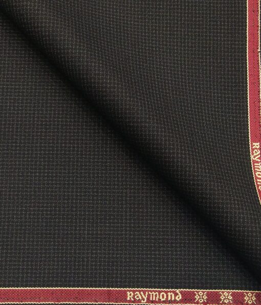 Raymond Blackish Grey Polyester Viscose Self Design Unstitched Suiting Fabric - 3.75 Meter