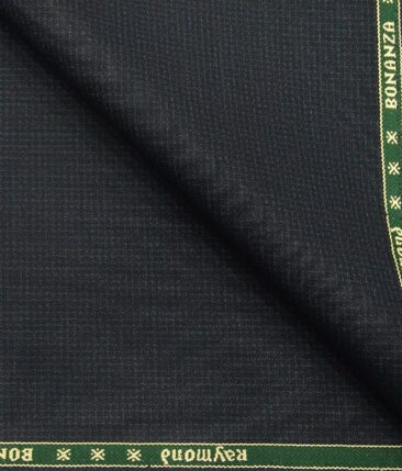 Raymond Blueish Sea Green Polyester Viscose Self Design Unstitched Suiting Fabric- 3.75 Meter