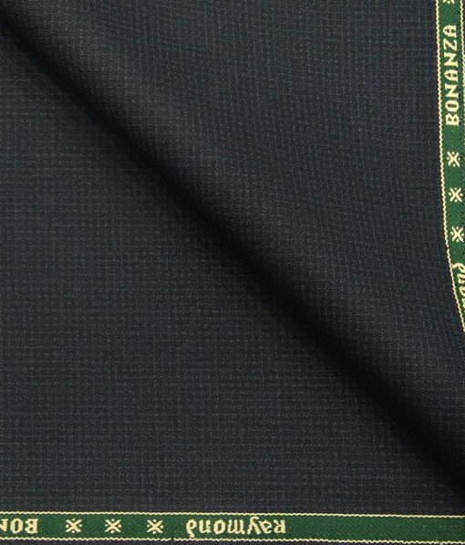 Raymond Blueish Sea Green Polyester Viscose Self Design Unstitched Suiting Fabric- 3.75 Meter