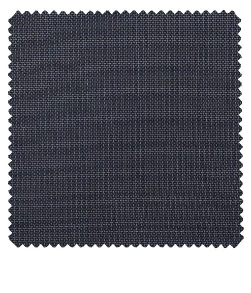 Raymond Blue Polyester Viscose Structured Unstitched Suiting Fabric- 3.75 Meter