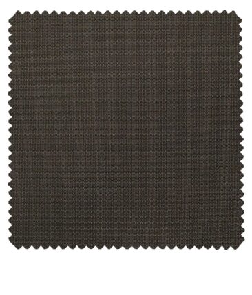 Raymond Coffee Brown  Polyester Viscose Self Structured Unstitched Suiting Fabric - 3.75 Meter