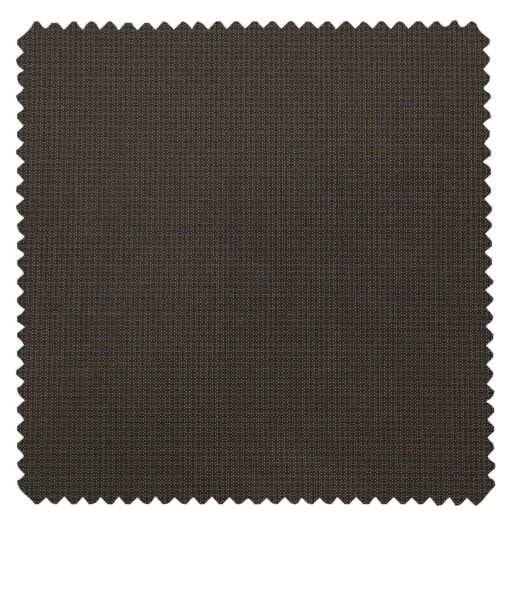 Raymond Coffee Brown  Polyester Viscose Self Structured Unstitched Suiting Fabric - 3.75 Meter