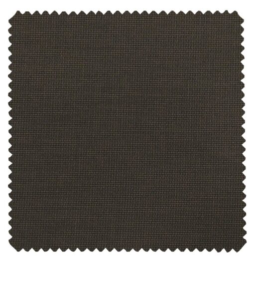 Raymond Coffee Brown Polyester Viscose Structured Unstitched Suiting Fabric- 3.75 Meter