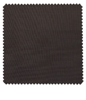 Raymond Dark Choclate Brown  Polyester Viscose Self Structured Unstitched Suiting Fabric - 3.75 Meter