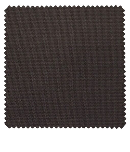 Raymond Dark Choclate Brown  Polyester Viscose Self Structured Unstitched Suiting Fabric - 3.75 Meter