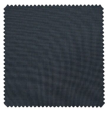 Raymond Dark Firozi Blue Polyester Viscose Self Structured Unstitched Suiting Fabric - 3.75 Meter