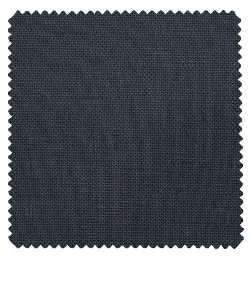 Raymond Dark Firozi Blue Polyester Viscose Self Structured Unstitched Suiting Fabric - 3.75 Meter