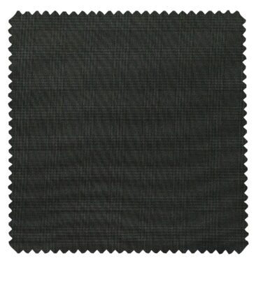 Raymond Dark Green Polyester Viscose Self Checks Unstitched Suiting Fabric - 3.75 Meter