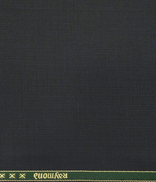 Raymond Dark Sea Green Polyester Viscose Self Structured Unstitched Suiting Fabric - 3.75 Meter