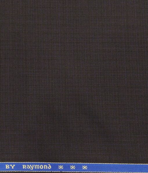 Raymond Dark Wine Polyester Viscose Self Checks Shiny Unstitched Suiting Fabric - 3.75 Meter