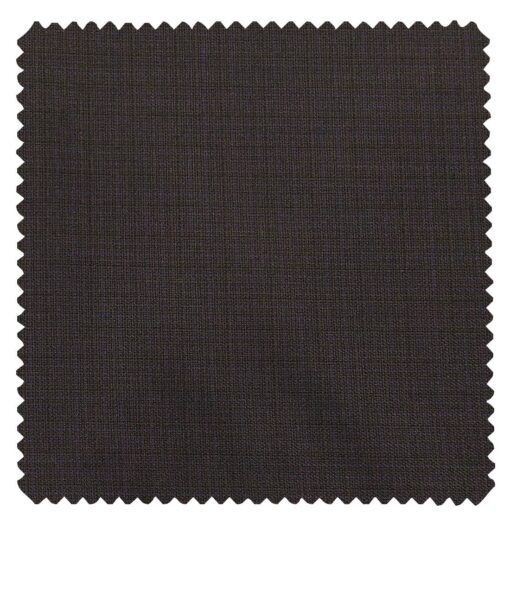 Raymond Dark Wine Polyester Viscose Self Checks Shiny Unstitched Suiting Fabric - 3.75 Meter