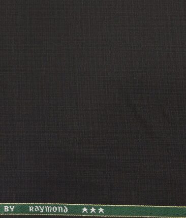 Raymond Black Polyester Viscose Self Design Unstitched Suiting Fabric - 3.75 Meter