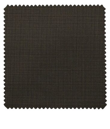 Raymond Dark Brown Polyester Viscose Self Design Unstitched Suiting Fabric - 3.75 Meter
