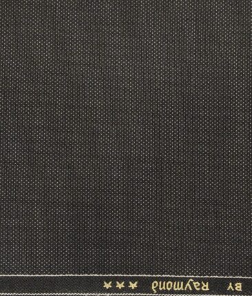 Raymond Light Brown Polyester Viscose Dotted Strcuture Unstitched Suiting Fabric - 3.75 Meter