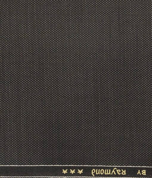 Raymond Light Brown Polyester Viscose Dotted Strcuture Unstitched Suiting Fabric - 3.75 Meter