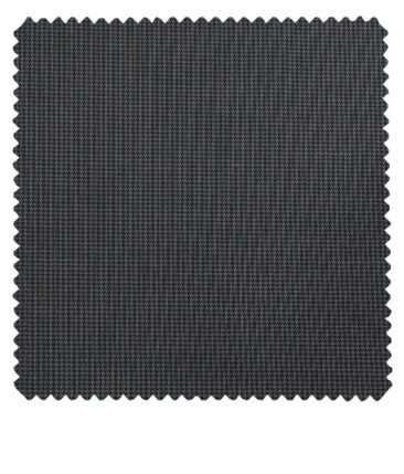 Raymond Aegean Blue Polyester Viscose Houndstooth Strcuture Unstitched Suiting Fabric - 3.75 Meter