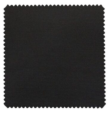 Raymond Black Polyester Viscose Strcutured Unstitched Suiting Fabric - 3.75 Meter