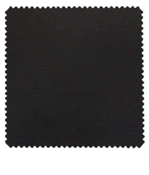 Raymond Black Polyester Viscose Strcutured Unstitched Suiting Fabric - 3.75 Meter