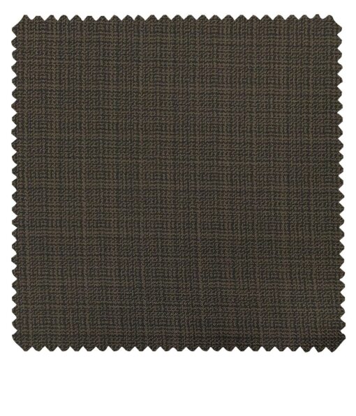 Raymond Coffee Brown Polyester Viscose Self Design Unstitched Suiting Fabric - 3.75 Meter
