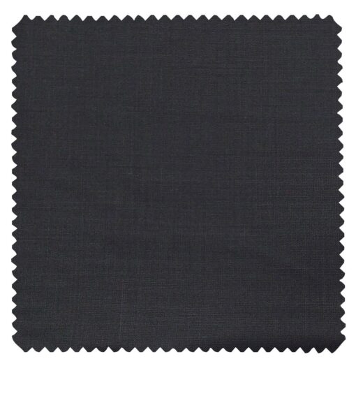 Raymond Dark Greyish Blue Polyester Viscose Solid Unstitched Suiting Fabric - 3.75 Meter