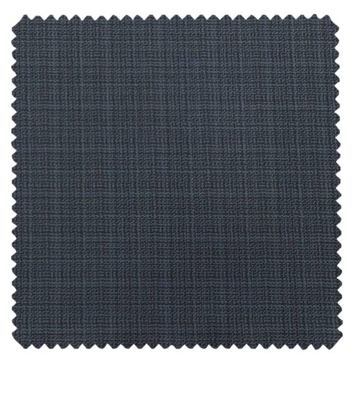 Raymond Spruce Blue Polyester Viscose Self Design Unstitched Suiting Fabric - 3.75 Meter