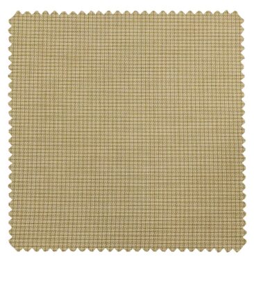 Raymond Beige Polyester Viscose Self Design Unstitched Suiting Fabric - 3.75 Meter