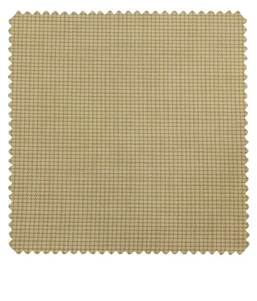Raymond Beige Polyester Viscose Self Design Unstitched Suiting Fabric - 3.75 Meter