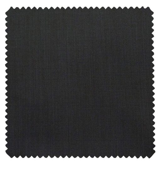 Raymond Dark Blue Polyester Viscose Self Design Shiny Unstitched Suiting Fabric - 3.75 Meter