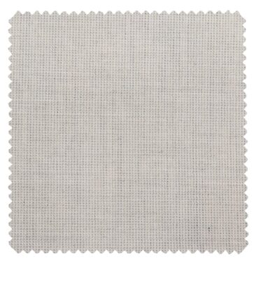 Raymond Light Grey Polyester Viscose Self Structured Unstitched Suiting Fabric - 3.75 Meter