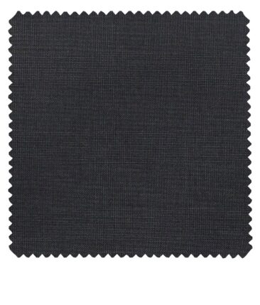 Raymond Dark Anchor Grey Polyester Viscose Self Checks Unstitched Suiting Fabric - 3.75 Meter
