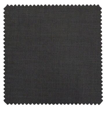 Raymond Dark Shadow Grey Polyester Viscose Self Checks Unstitched Suiting Fabric - 3.75 Meter