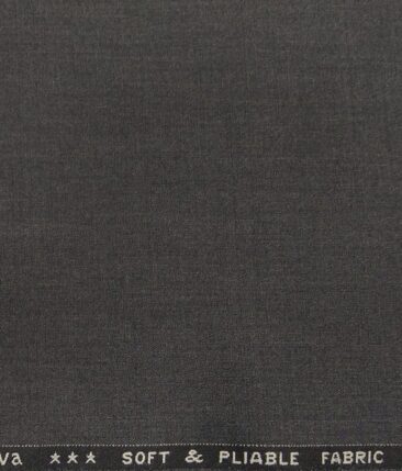 Raymond Worsted Grey Polyester Viscose Self Design Unstitched Suiting Fabric - 3.75 Meter