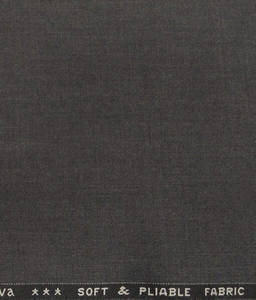 Raymond Worsted Grey Polyester Viscose Self Design Unstitched Suiting Fabric - 3.75 Meter