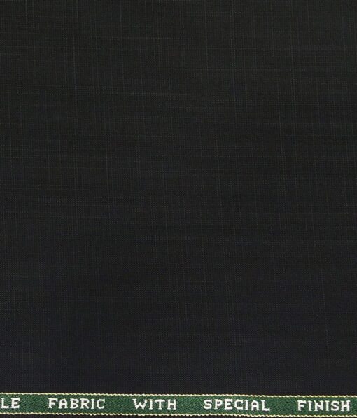 Raymond Black Polyester Viscose Self Design Unstitched Suiting Fabric - 3.75 Meter