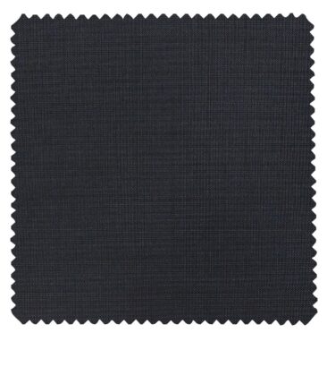 Raymond Dark Blue Polyester Viscose Self Checks Unstitched Suiting Fabric - 3.75 Meter