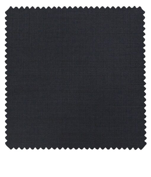 Raymond Dark Blue Polyester Viscose Self Checks Unstitched Suiting Fabric - 3.75 Meter