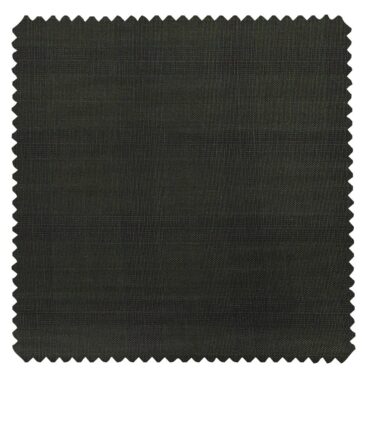 Raymond Dark Grey Polyester Viscose Black Self Checks Unstitched Suiting Fabric - 3.75 Meter
