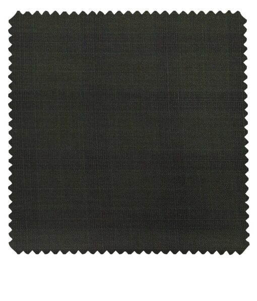Raymond Dark Grey Polyester Viscose Black Self Checks Unstitched Suiting Fabric - 3.75 Meter