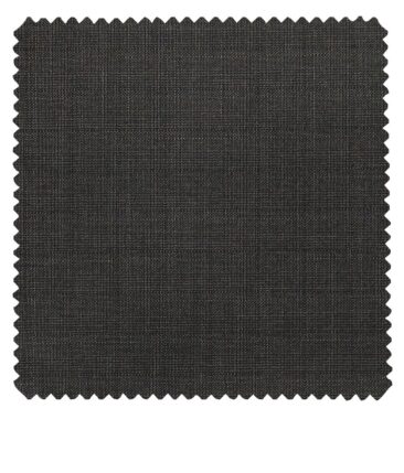 Raymond Dark Grey Polyester Viscose Self Checks Unstitched Suiting Fabric - 3.75 Meter